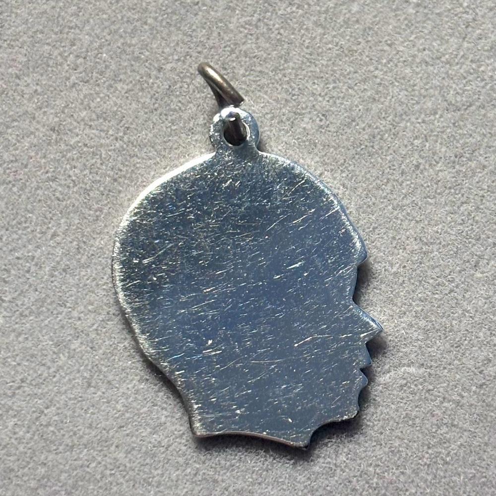 Sterling Silver Charm, Boy Silhouette, Blank